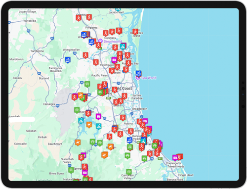 Nature trail map Gold Coast